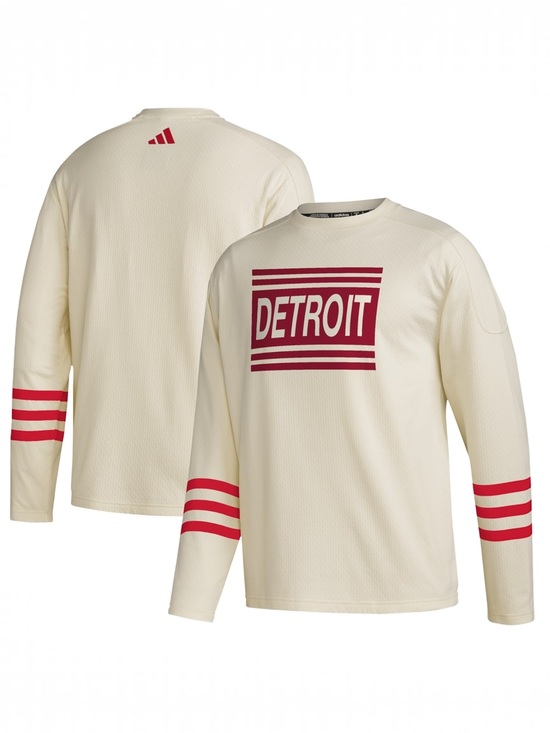 adidas Other - Adidas NHL Detroit Red Wings AEROREADY Sweatshirt Cream Red Size XL